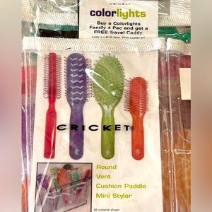 Cricket Hair Brush Caddy with Four Colorful Brushes.  New with Tags.